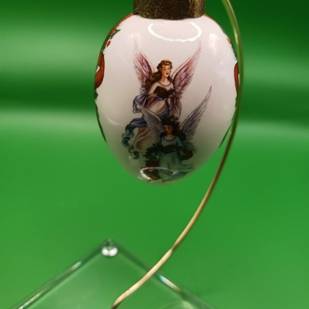 The egg lady hand painted angels 4 sided christmas ornament "2.3/4" - Picture 4 of 6
